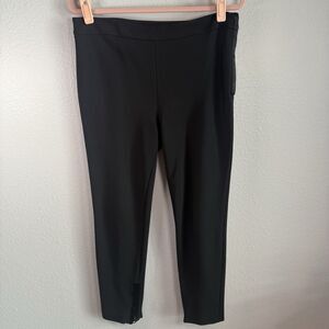 VALENTINO SPA Women's High Waist Black Crepe Skinny Pants Side Zip 10 Italy Made